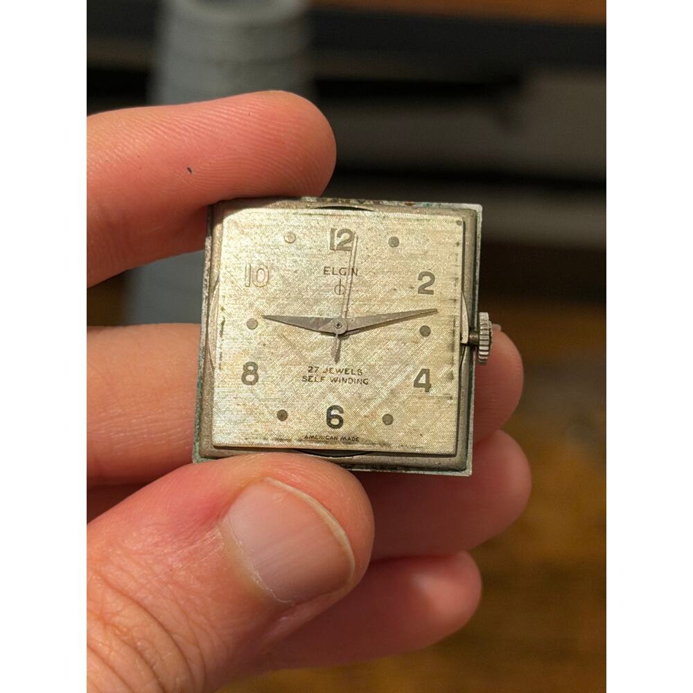 Elgin 27 Jewels Self-Winding Automatic Rectangular Men’s Watch 10K Gold Filled - Picture 14 of 14